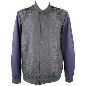 Scotch & Soda Bomber Jacket Men's M Jaquard Amsterdam Couture Varsity Navy Black